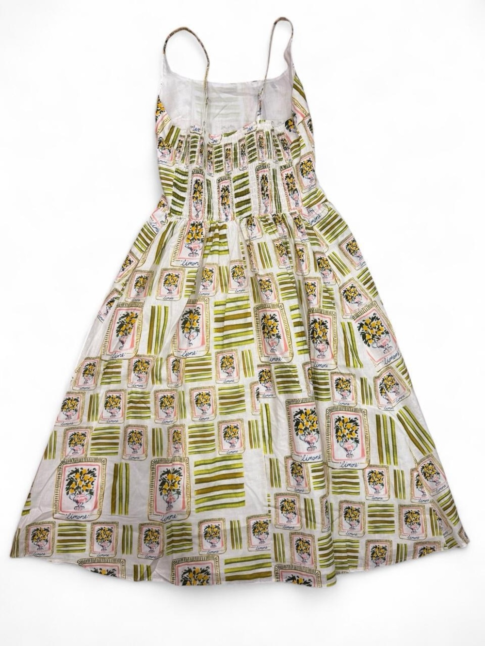 NWOT CLC Corey Lynn Calter Cordelia Lemon Tile Print Midi Dress SZ L - Picture 3 of 8